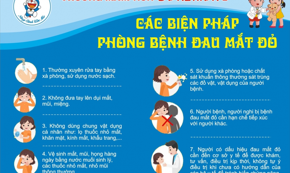 Các biện pháp phòng bên đau mắt đỏ ở trẻ em